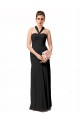 Chiffon Halter Neck Sleeveless Long Bridesmaid Evening Dress Kent