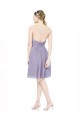 Soft Chiffon Sweetheart Sleeveless Burgundy Knee Length Bridesmaid Dress Kent