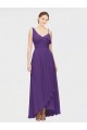 Soft Chiffon One Shoulder Sleeveless Long High Low Bridesmaid Dress Kent