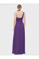 Soft Chiffon One Shoulder Sleeveless Long High Low Bridesmaid Dress Kent