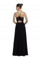 Soft Chiffon & Lace Halter Neck Sleeveless Keyhole Back Long Bridesmaid Gown Kent
