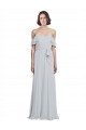Soft Chiffon Off the Shoulder Sleeveless Long Formal Dress / Bridesmaid Dress Kent