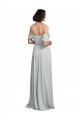 Soft Chiffon Off the Shoulder Sleeveless Long Formal Dress / Bridesmaid Dress Kent