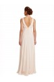 Chiffon Bateau Neck Sleeveless V-Back Long Bridesmaid Dress / Evening Dress Kent