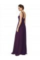 Soft Chiffon Spaghetti Straps Sleeveless Sweep Train Bridesmaid Dress Kent