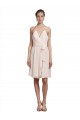 Soft Chiffon Halter Neck Sleeveless Knee Length Bridesmaid Dress Kent