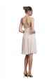 Soft Chiffon Halter Neck Sleeveless Knee Length Bridesmaid Dress Kent