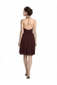 Soft Chiffon Spaghetti Straps Sleeveless Knee Length Bridesmaid Dress Kent