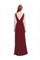 Chiffon V-Neck Sleeveless Long Bridesmaid Dress / Evening Gowns Kent