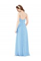 Soft Chiffon V-Neck Sleeveless Low Back Periwinkle Long Bridesmaid Dress Kent