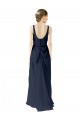 Soft Chiffon Scoop Neck Sleeveless Open Back Long Bridesmaid Dress Kent