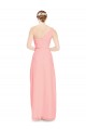 Soft Chiffon One Shoulder Sleeveless Salmon Long Bridal Party Dress Kent