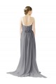 Chiffon Sweetheart Sleeveless Open Back Long Bridesmaid Evening Dress Kent