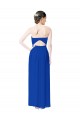 Soft Chiffon Sweetheart Sleeveless Open Back Royal Blue Long Bridesmaid Dress Kent