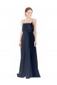 Chiffon Spaghetti straps Sleeveless Open Back Long Bridesmaid Dress / Evening Gowns Kent