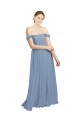Soft Chiffon Off the Shoulder Sleeveless Open Back Long Formal Dress / Bridesmaid Dress Kent