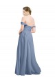 Soft Chiffon Off the Shoulder Sleeveless Open Back Long Formal Dress / Bridesmaid Dress Kent