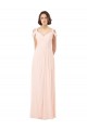 Chiffon Off the Shoulder Sleeveless Keyhole Back Long Bridesmaid Dress / Evening Dress Kent