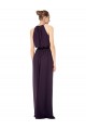 Chiffon Spaghetti Straps Sleeveless Pink Long Bridesmaid Dress Kent