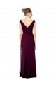 Soft Chiffon Off the Shoulder Sleeveless V-Back Long Bridesmaid Dresses Kent