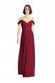 Soft Chiffon Off the Shoulder Sleeveless Long Bridesmaid Dresses Kent