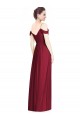 Soft Chiffon Off the Shoulder Sleeveless Long Bridesmaid Dresses Kent