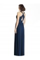 Chiffon V-Neck Sleeveless Dark Navy Long Floor Length Bridesmaid Dress Kent