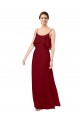 Soft Chiffon Scoop Neck Sleeveless V-Back Long Bridesmaid Dress Kent