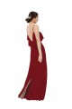 Soft Chiffon Scoop Neck Sleeveless V-Back Long Bridesmaid Dress Kent