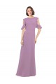 Soft Chiffon High Neck Cold Shoulder Open Back Long Bridesmaid Dresses Kent