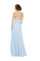 Soft Chiffon Halter Neck Sleeveless Long Wedding Party Dress Kent