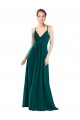 Chiffon V-Neck Sleeveless Keyhole Back Long Bridesmaid Dress / Evening Dress Kent