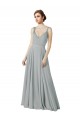 Chiffon V-Neck Sleeveless Long Bridesmaid Dress / Evening Dress Kent