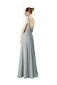 Chiffon V-Neck Sleeveless Long Bridesmaid Dress / Evening Dress Kent