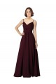 Soft Chiffon V-Neck Sleeveless Long Bridesmaid Gown Kent