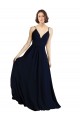 Chiffon V-Neck Sleeveless Long Bridesmaid Dress & Gowns Kent