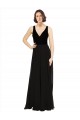 Soft Chiffon & Velvet V-Neck Sleeveless V-Back Long Prom Dress / Bridesmaid Dress Kent