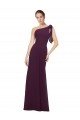 Soft Chiffon One Shoulder Sleeveless Long Bridesmaid Dresses Kent