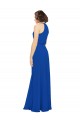 Soft Chiffon Jewel Neck Sleeveless Long Bridal Party Dress Kent