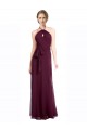 Soft Chiffon Spaghetti Straps Sleeveless Low Back Long Evening Dress / Bridesmaid Dress Kent