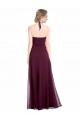 Soft Chiffon Spaghetti Straps Sleeveless Low Back Long Evening Dress / Bridesmaid Dress Kent