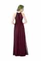 Chiffon Halter Neck Sleeveless Black Long Formal Dress / Bridesmaid Dress Kent