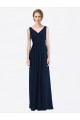 Soft Chiffon V-Neck Sleeveless Low Back Long Evening Gowns / Bridesmaid Dress Kent