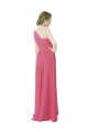 Soft Chiffon One Shoulder Sleeveless Mint Green Long Bridesmaid Dress Kent