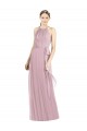 Soft Chiffon Halter Neck Sleeveless Primrose Long Bridesmaid Dress Kent
