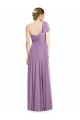 Soft Chiffon One Shoulder Flutter Sleeves Open Back Long Formal Dress / Bridesmaid Dress Kent