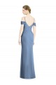 Soft Chiffon Off the Shoulder Cold Shoulder Open Back Long Formal Evening Gown / Bridesmaid Dress Kent