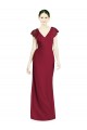 Soft Chiffon V-Neck Sleeveless V-Back Trumpet Long Bridesmaid Dress Kent