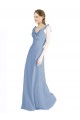 Chiffon V-Neck Sleeveless Open Back Long Floor Length Bridesmaid Dress Kent