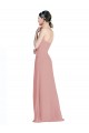 Soft Chiffon Sweetheart Sleeveless Low Back Long Bridesmaid Dress / Formal Dress Kent